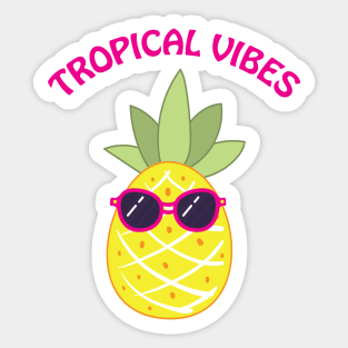 Tropical Vibes Pineapple Sticker